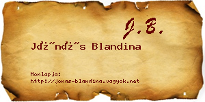 Jónás Blandina névjegykártya